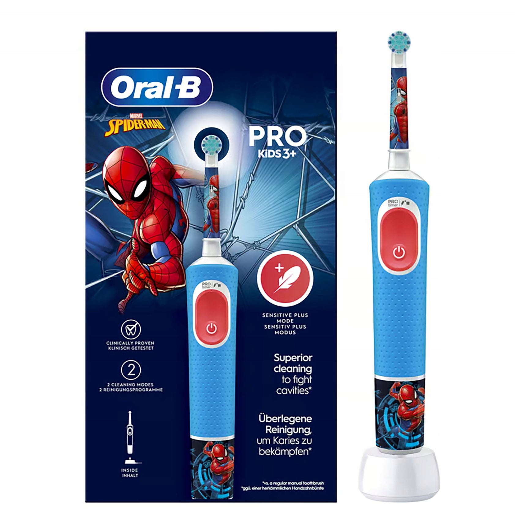 ORAL B SPIDERMAN PRO 103 VITALITY ELECTRIC TOOTHBRUSH + FREEBIE Manufacturer code Vitality D100 Spiderman osłonka