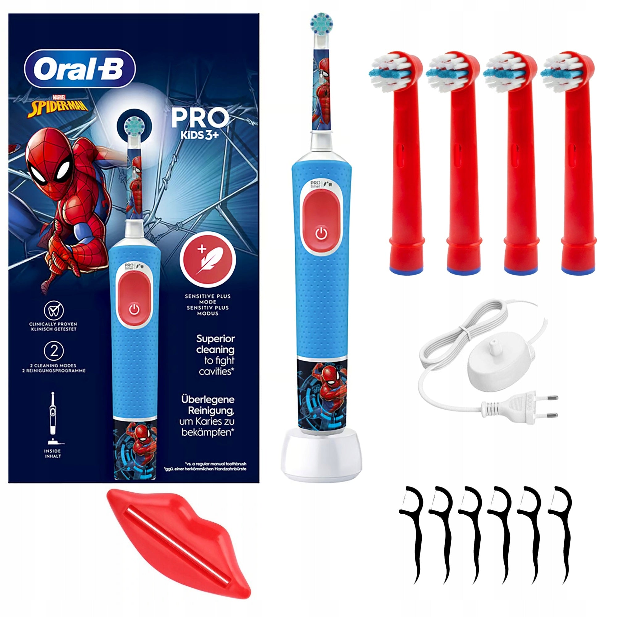 ORAL B SPIDERMAN PRO 103 VITALITY ELECTRIC TOOTHBRUSH + FREEBIE
