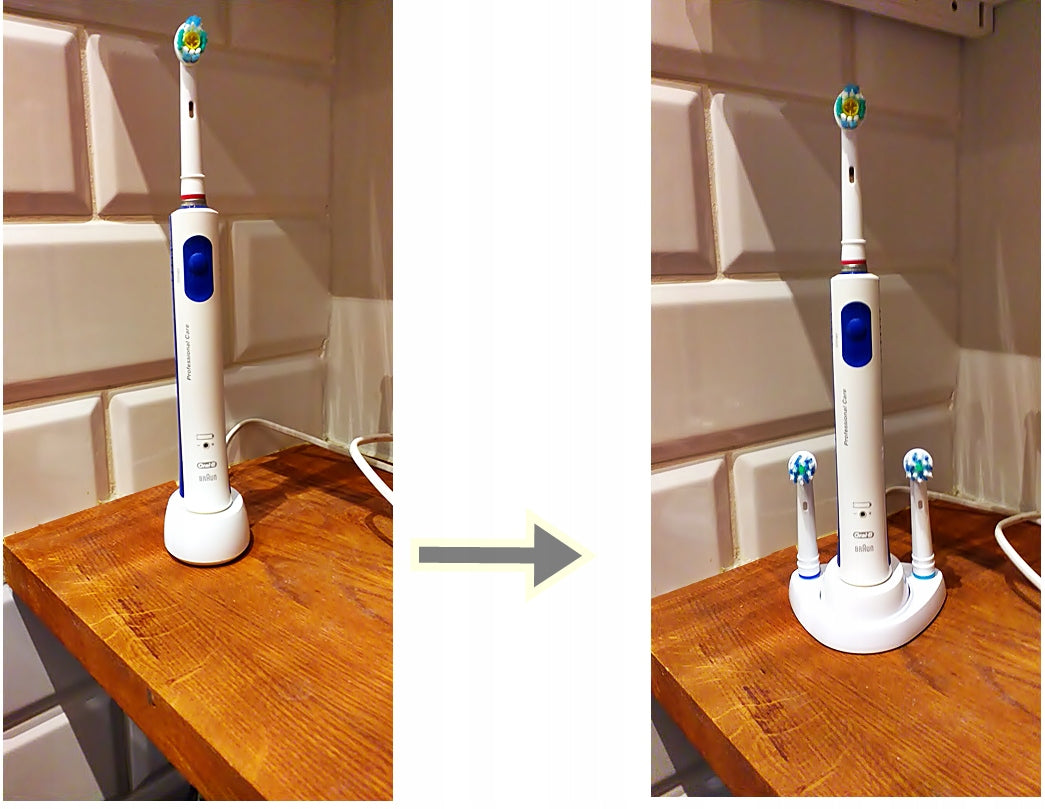 ORAL-B TOOTHBRUSH STAND and 2 tips Medical device no