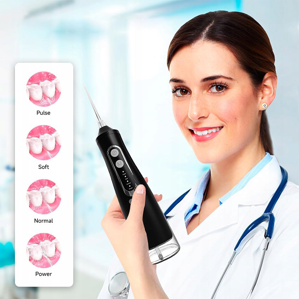 ORAL HYGIENE IRRIGATOR BLACK WIRELESS TANK 310ML Model IRYGATOR DOUSTNY