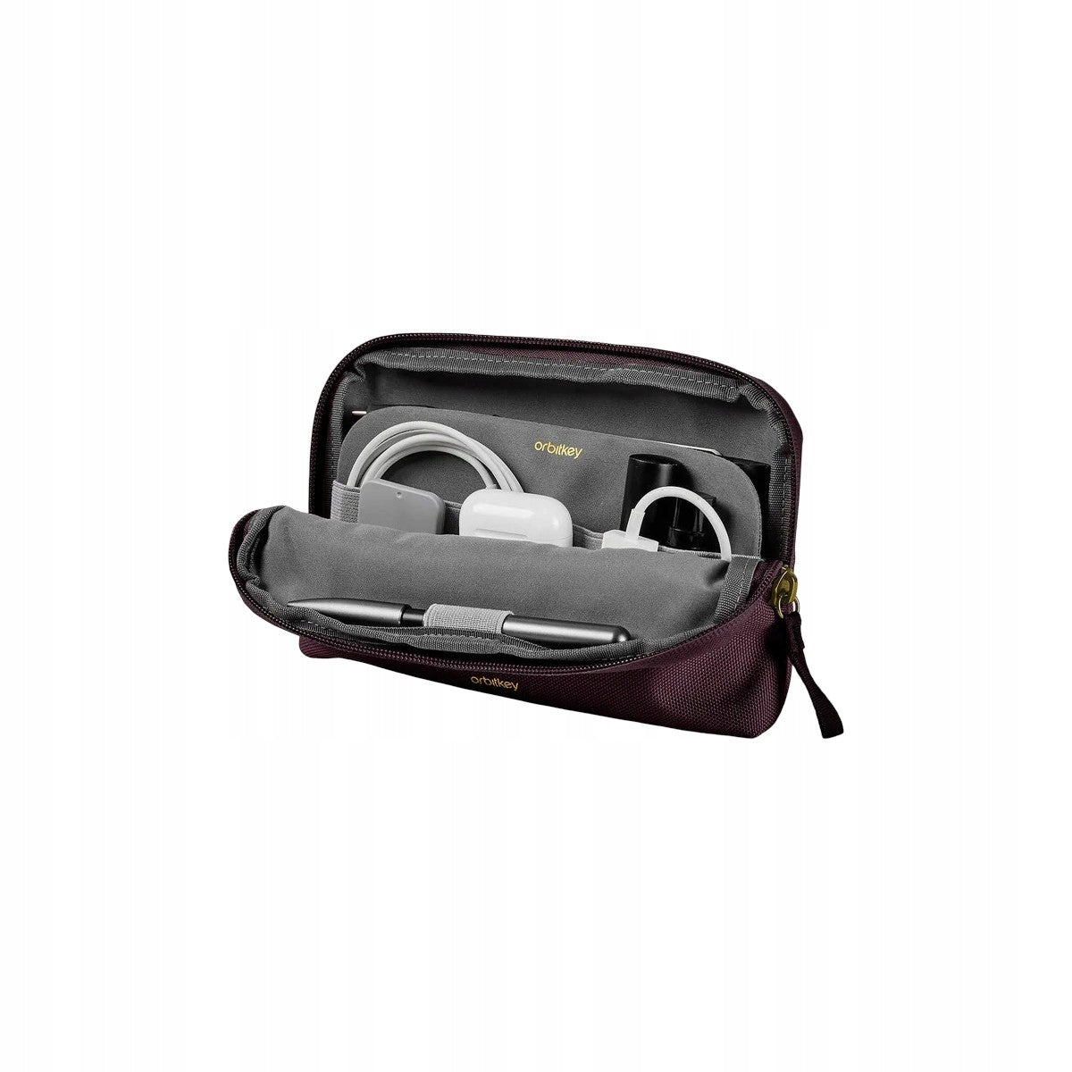 ORBITKEY Desk Pouch Cable Akcesoria Organizer, Plum