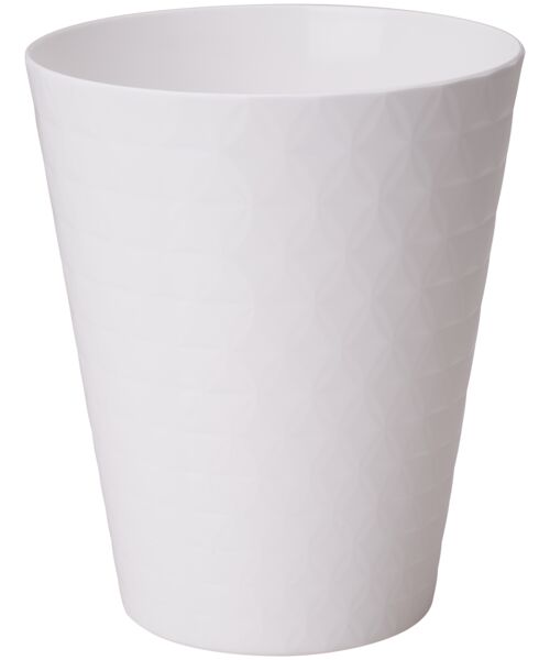 ORCHID pot cover DIAMOND diameter 12,7CM WHITE GLOSS Form-plastic