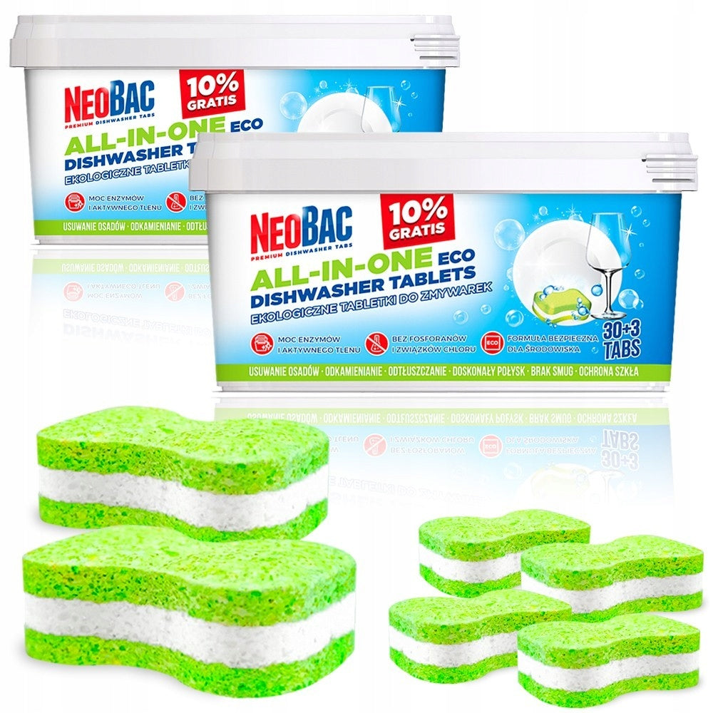 ORGANIC DISHWASHER Tablets All in One NeoBac for Fat Sediment 66 pcs.