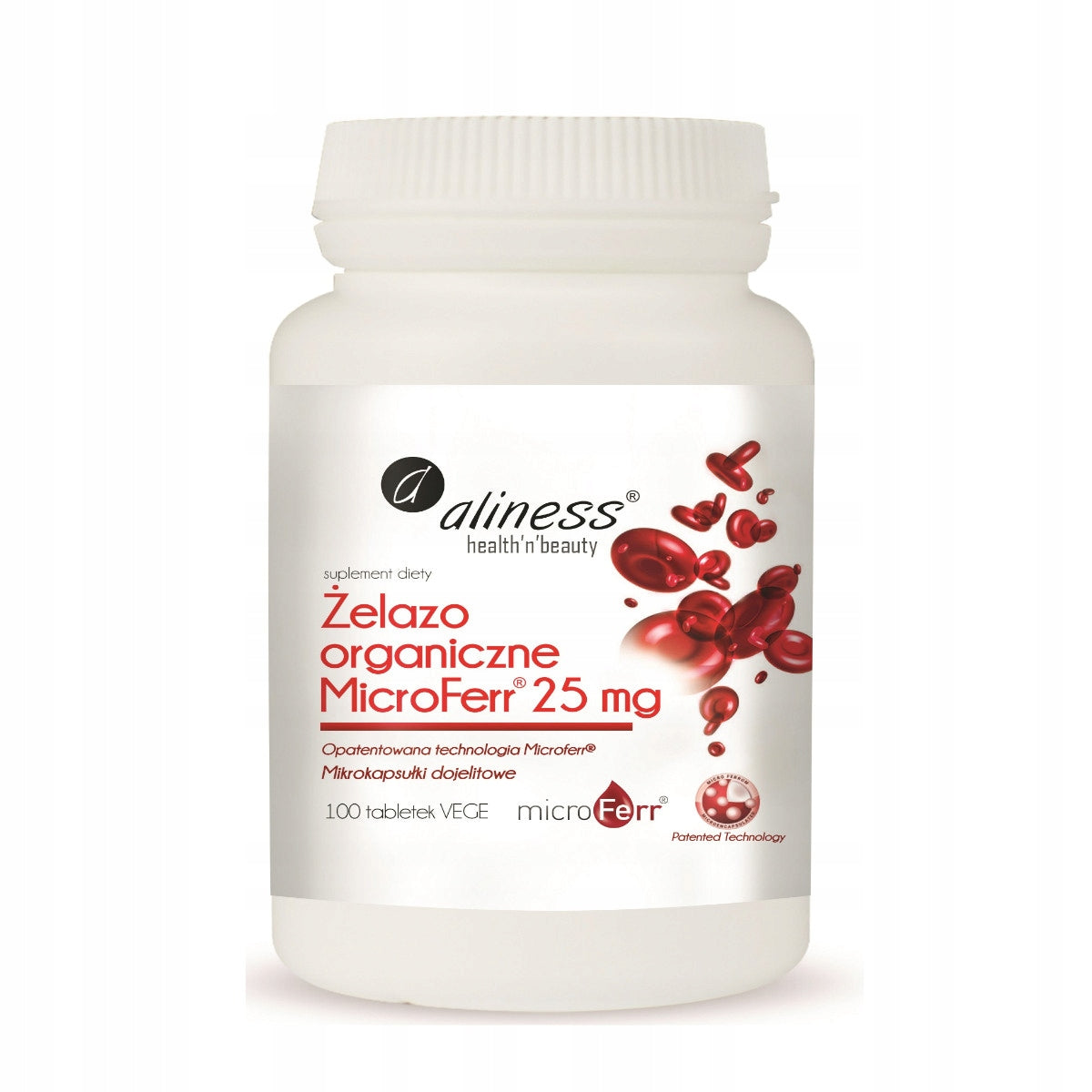 ORGANIC IRON MicroFerr 25 mg 100 tab ALINESS