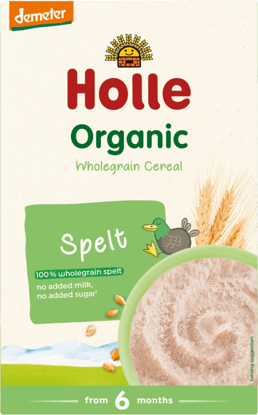 ORGANIC SPELT PORRIDGE Wholegrain SUGAR FREE Demeter HOLLE BIO