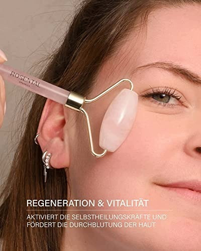 ORGANICS QUARTZ ROLLER WITH ROSES FACE MASSAGE ROLLER FOR WORKSHOP Brand Nessi