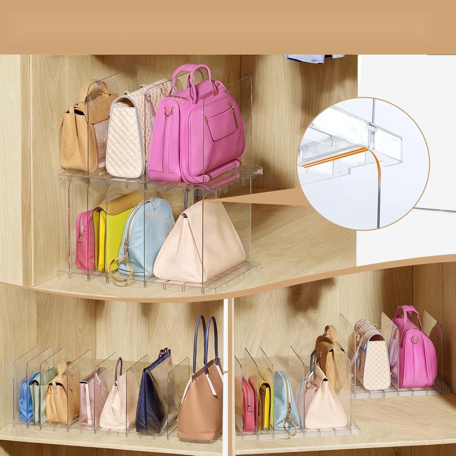ORGANIZER 72X24X21CM RACK SHELF FOR HANDBAGS CLOSET BAGS TRANSPARENT Manufacturer code 5908107973959