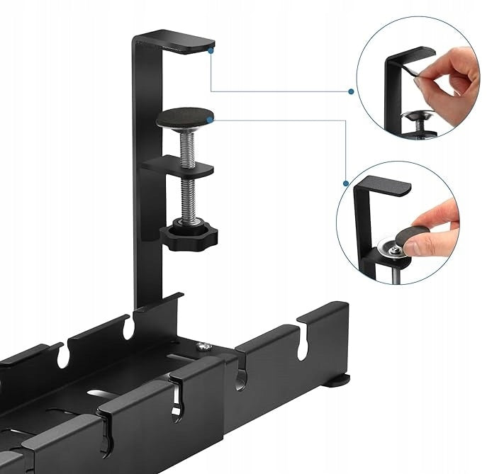 ORGANIZER ADJUSTABLE COVER WIRES OFFICE CABLES METAL WORKTOP DESK Packaging status original