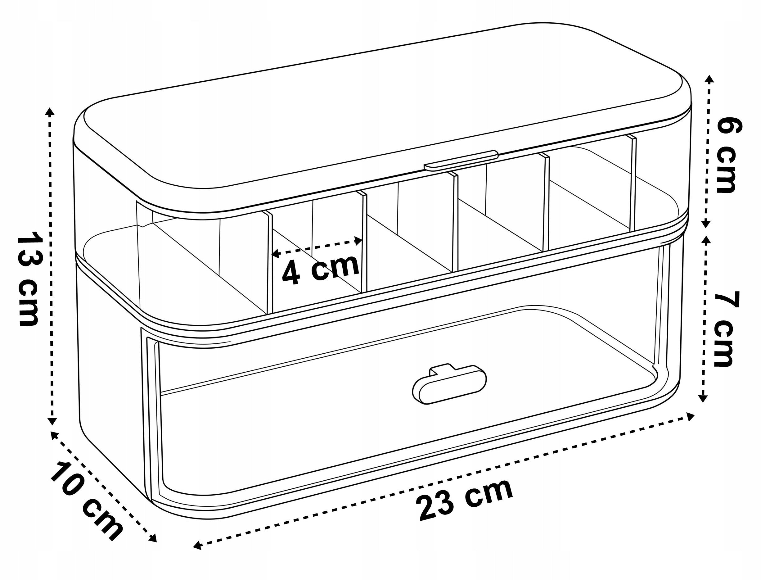 ORGANIZER CONTAINER BOX FOR CHARGER CABLES BATTERIES HEADPHONES WIRES Manufacturer code 333402MG