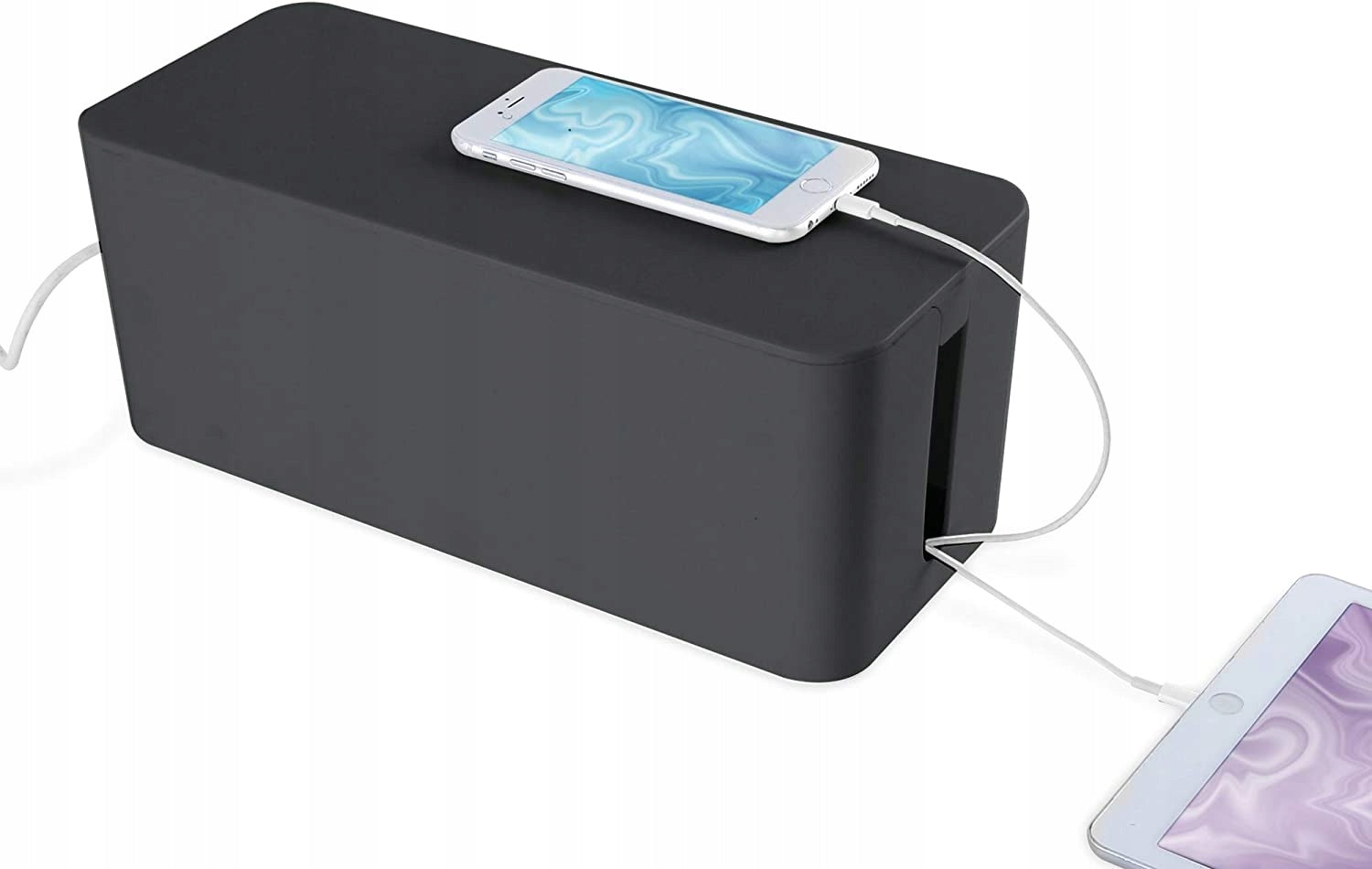 ORGANIZER CONTAINER LARGE 40 CM BOX FOR STRIP CABLES Color black