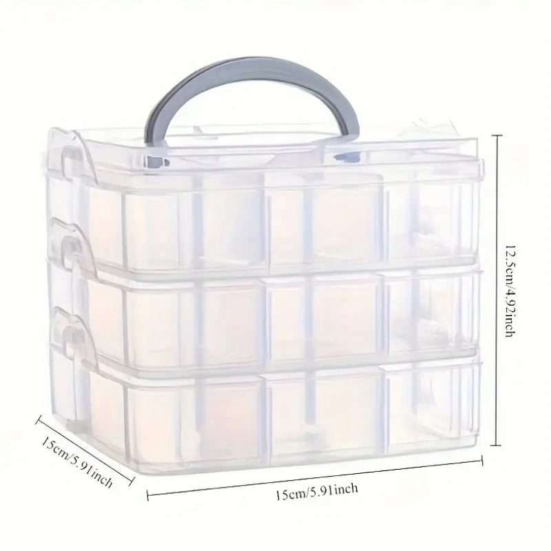 ORGANIZER CONTAINER WITH COMPARTMENTS FOR JEWELRY BUTTONS SCREWS TRINKETS 3P Brand no brand