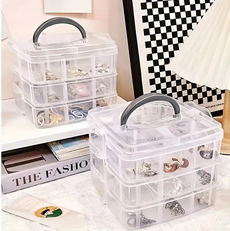 ORGANIZER CONTAINER WITH COMPARTMENTS FOR JEWELRY BUTTONS SCREWS TRINKETS 3P Manufacturer code ORGANIZER POJEMNIK PUDEŁKO NA BIŻUTERIĘ P367