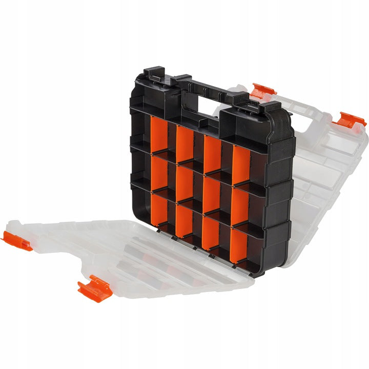 ORGANIZER DOUBLE-SIDED BOX 32x26x8cm 30 compartments PP plastic - TACTIX Kind closed organizer sealed container