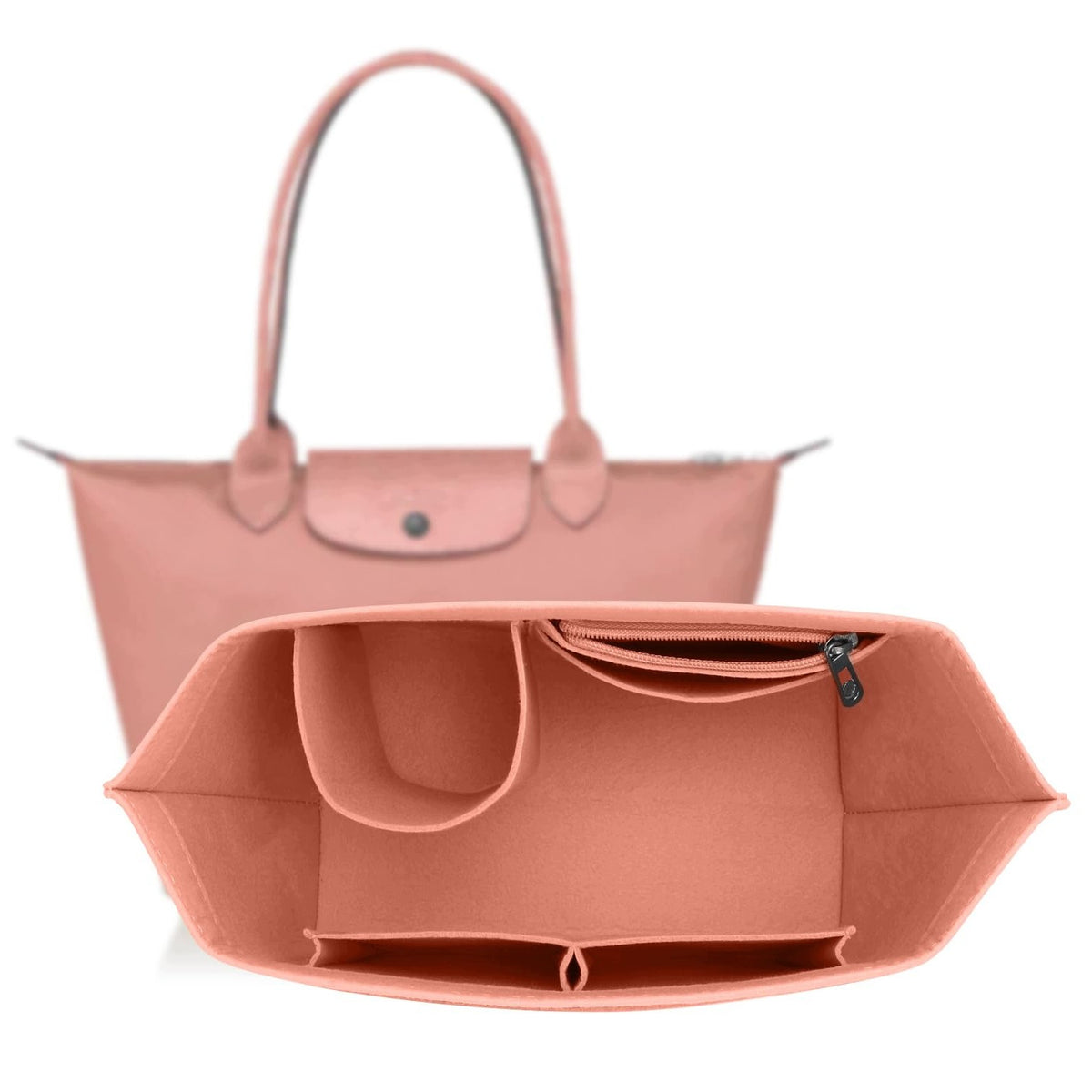 ORGANIZER FOR BAG LE PLIAGE BRUSHED FELT PINK L ZOLGINAH