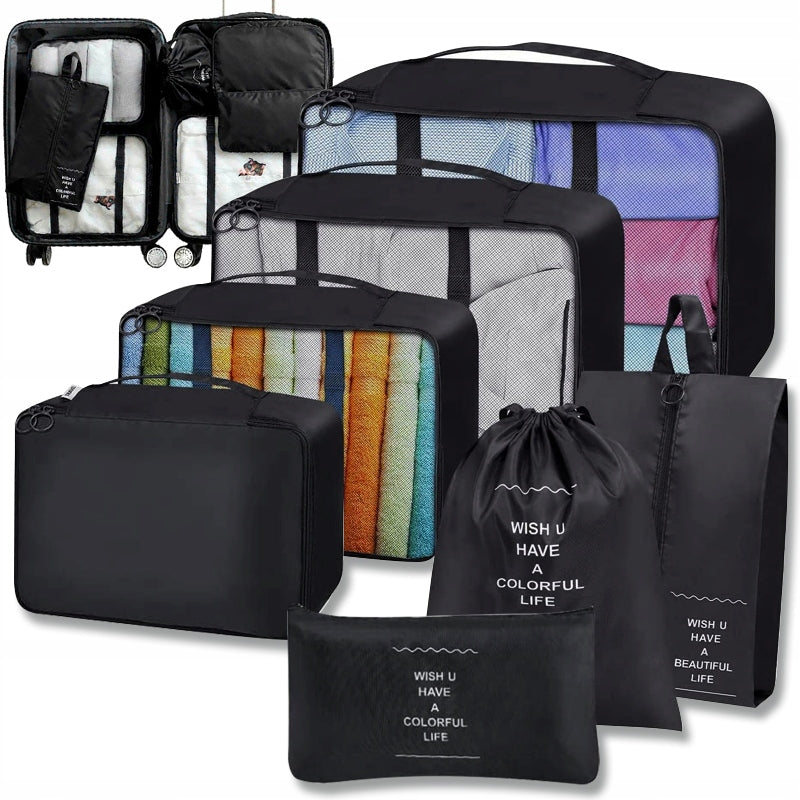 ORGANIZER FOR PACKING TRAVEL SUITCASES BAGS WARDROBE SET Color black