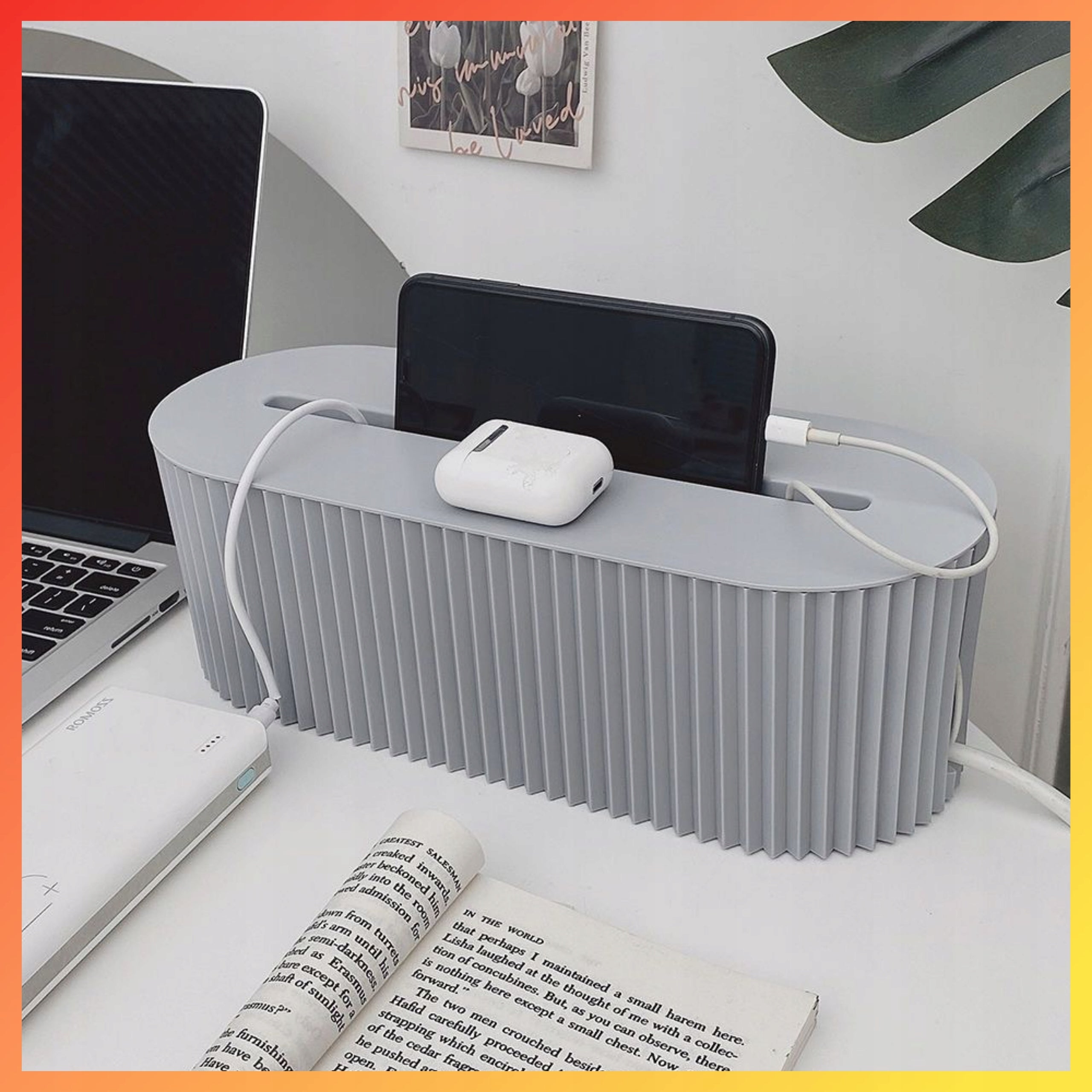 ORGANIZER FOR SLATS AND CABLES DESK GRILLE LARGE AESTHETIC Product weight with unit packaging 0.15 kg