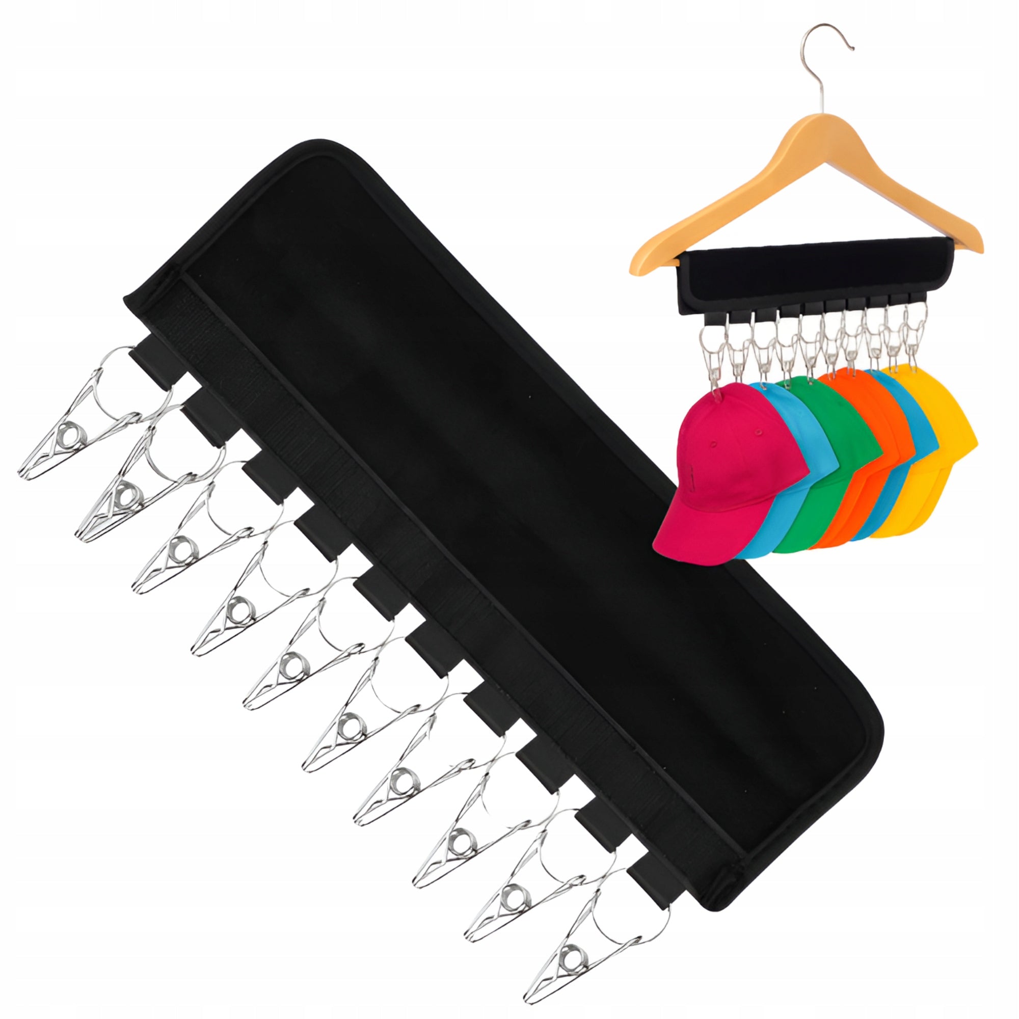 ORGANIZER HANGER BASEBALL CAP HOLDER FOR CLOSET HANGING
