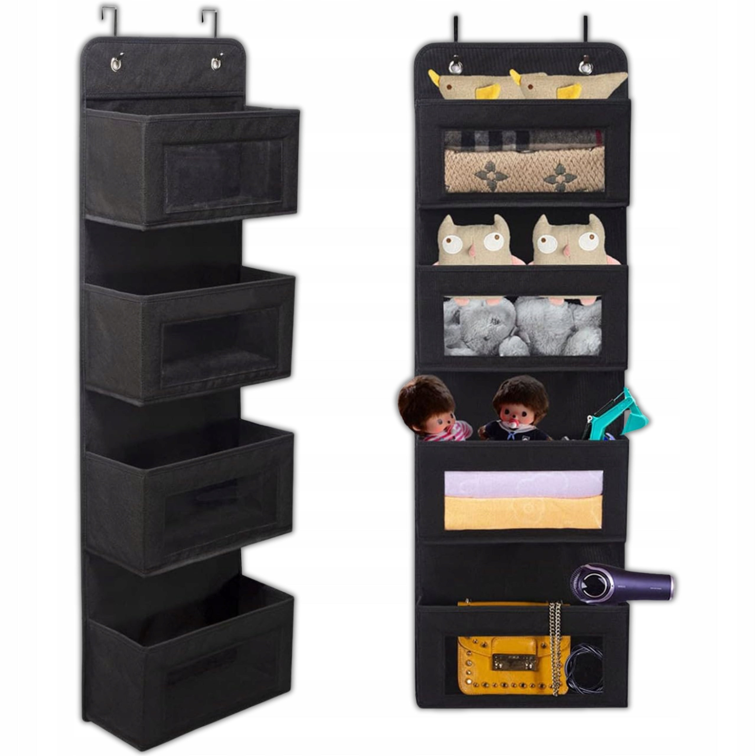 ORGANIZER HANGING DOOR FOR BATHROOM CLOSET TOYS POCKETS BASKET 4 SHELVES
