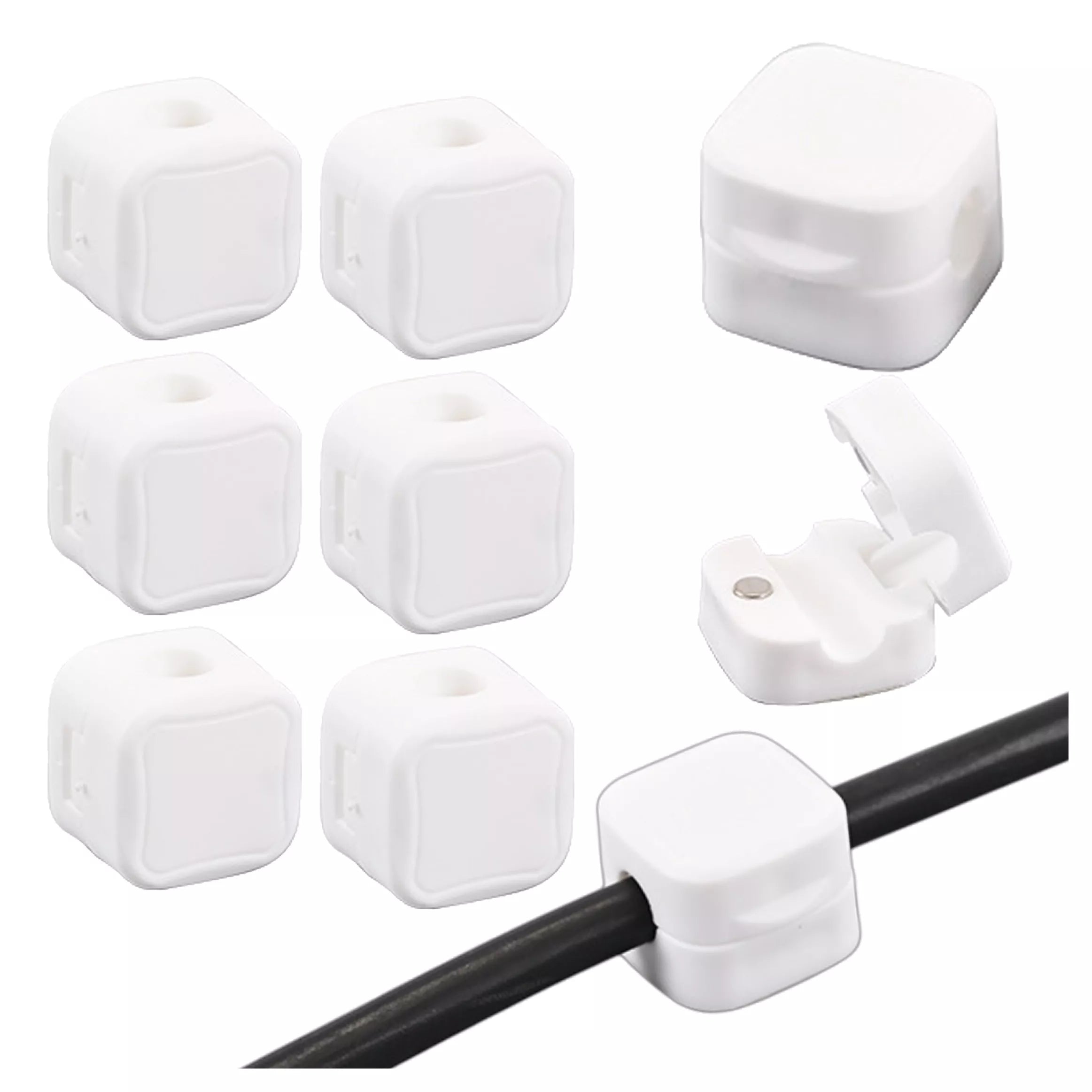 ORGANIZER HOOK SELF ADHESIVE CABLE CLIPS CABLE HOLDERS 6x Brand Alogy