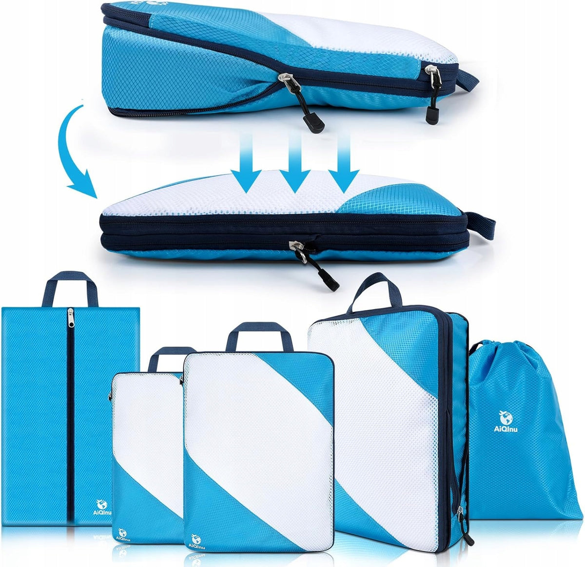 ORGANIZER SET OF ORGANIZERS FOR SUITCASE FOR HOLIDAYS TRIPS PERFECT ORDER