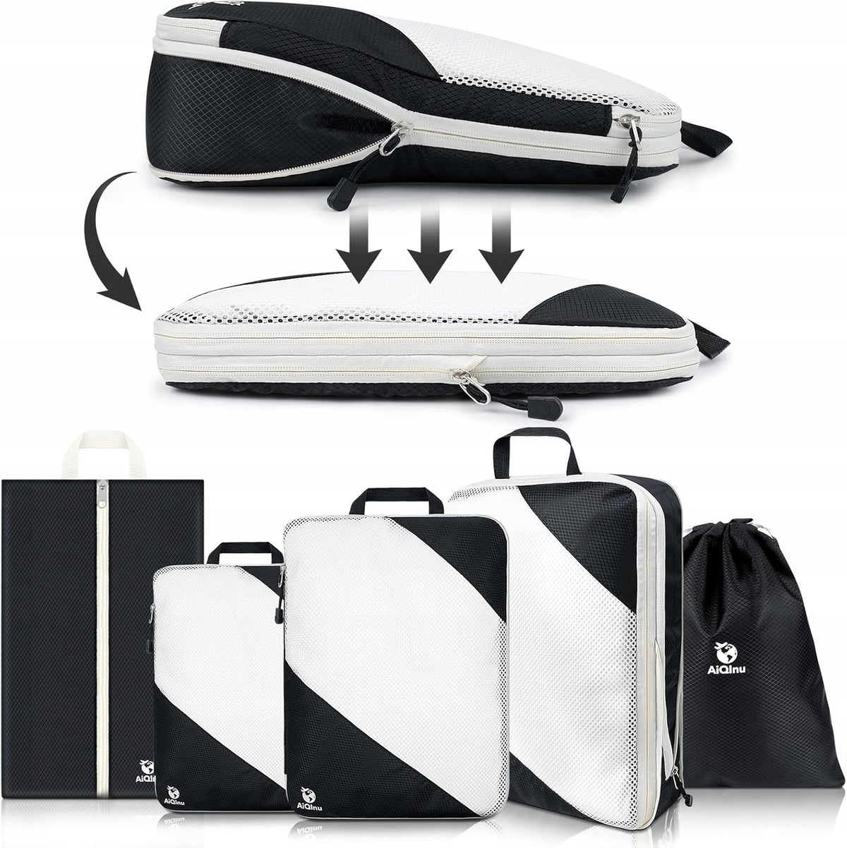 ORGANIZER SET OF ORGANIZERS FOR SUITCASE FOR HOLIDAYS TRIPS PERFECT ORDER