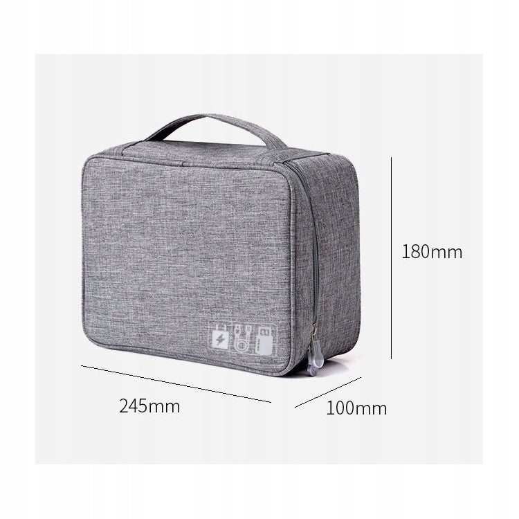 ORGANIZER TRAVEL BAG for Charger Cables Wires GREY HOLDER CASE Product weight with unit packaging 0.15 kg
