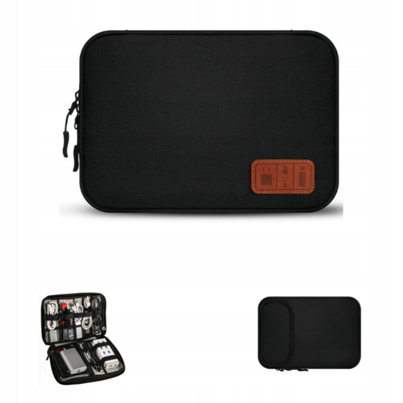 ORGANIZER TRAVEL CASE BAG FOR CABLES BLACK