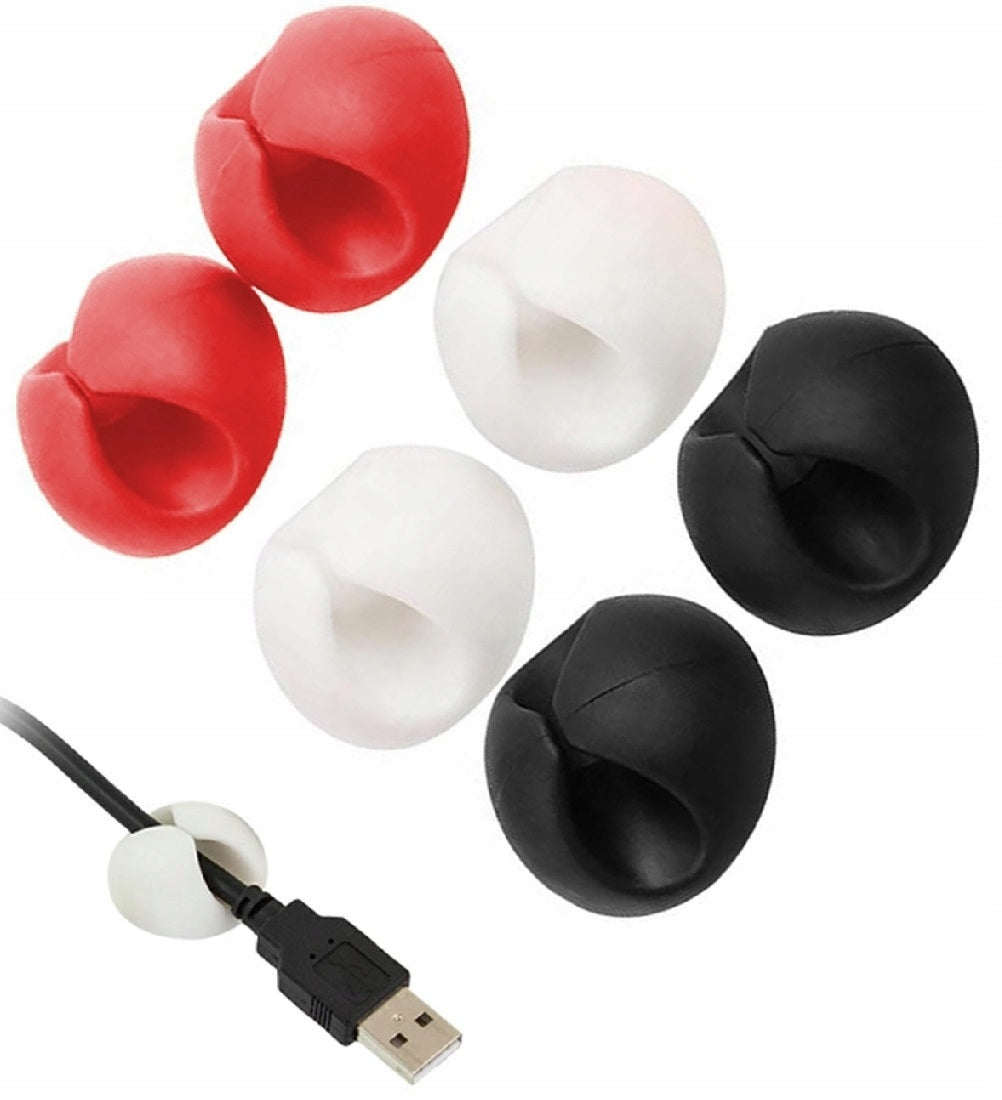 ORGANIZER WIRE CABLE HOLDER SELF ADHESIVE CLIPS SET OF 6sz