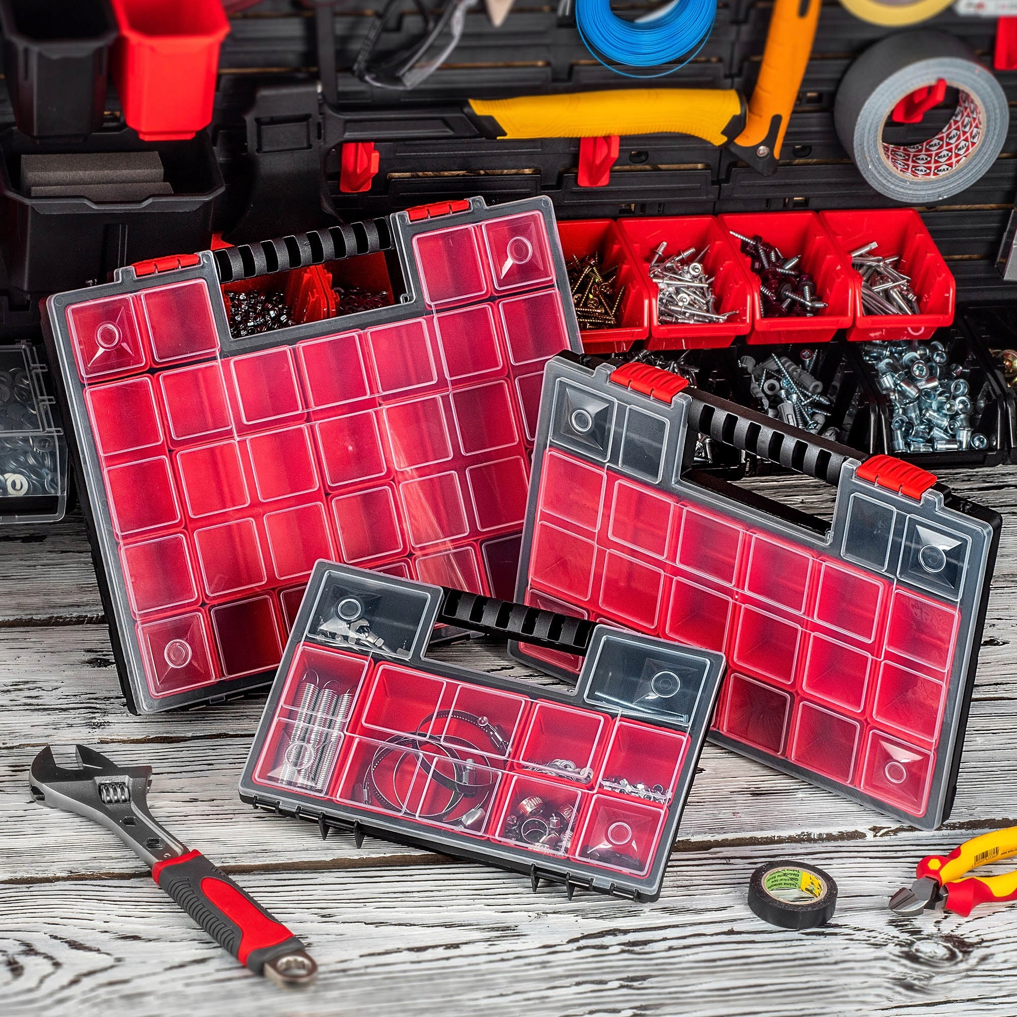 ORGANIZER WORKSHOP CONTAINER 18 DRAWERS SET OF 6 GARAGE BOX Manufacturer code K6554