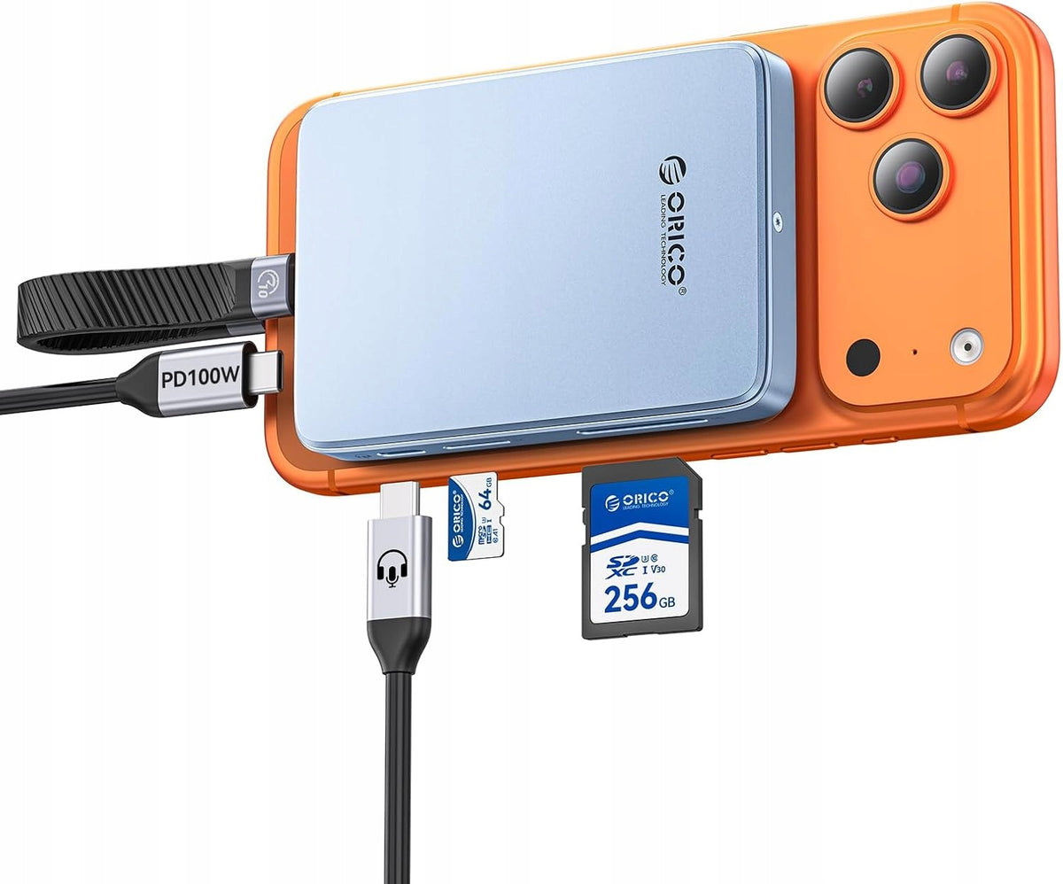 ORICO 10Gbps Magnetic M.2 NVMe SSD Enclosure with USB-C Dock Packaging status original