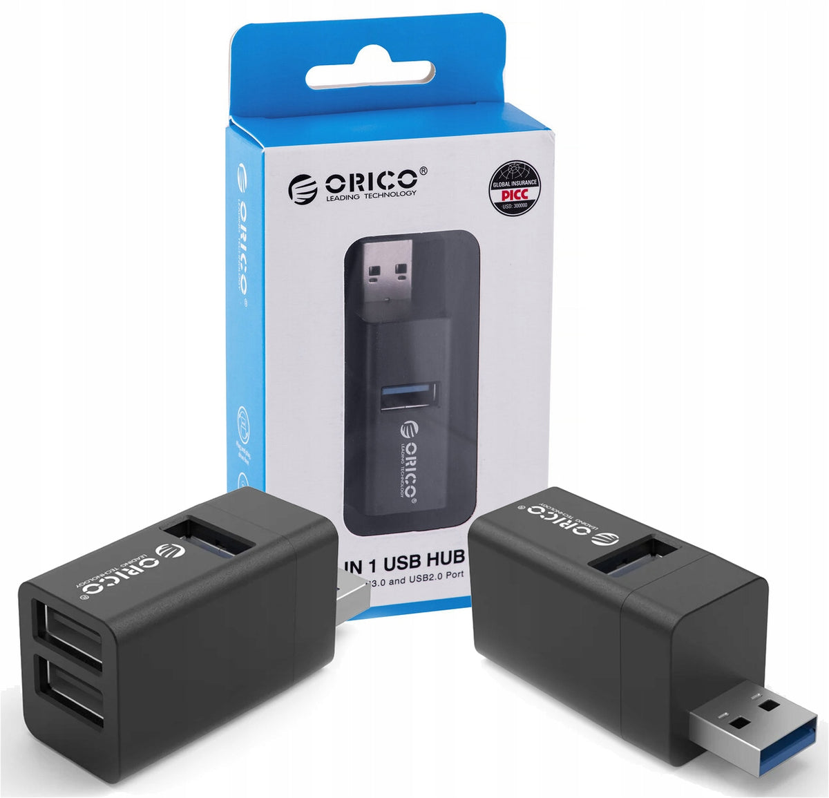 ORICO MINI-U32L-BK-BP Aluminum Hub USB-A 5Gbps mini 3xUSB-A 5 Gbps