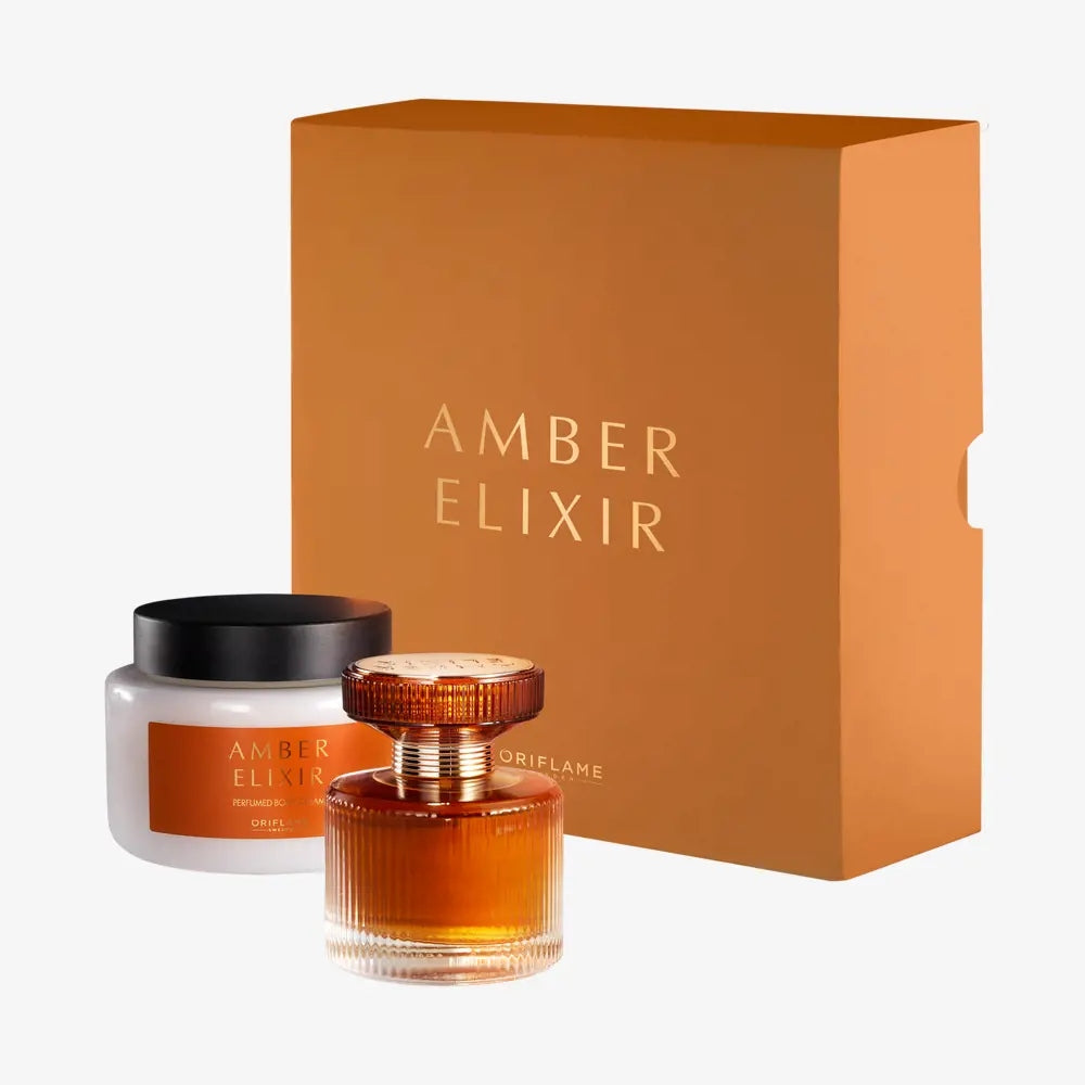 ORIFLAME SET IN BOXES AMBER ELIXIR FOR HER WOMEN'S DAY