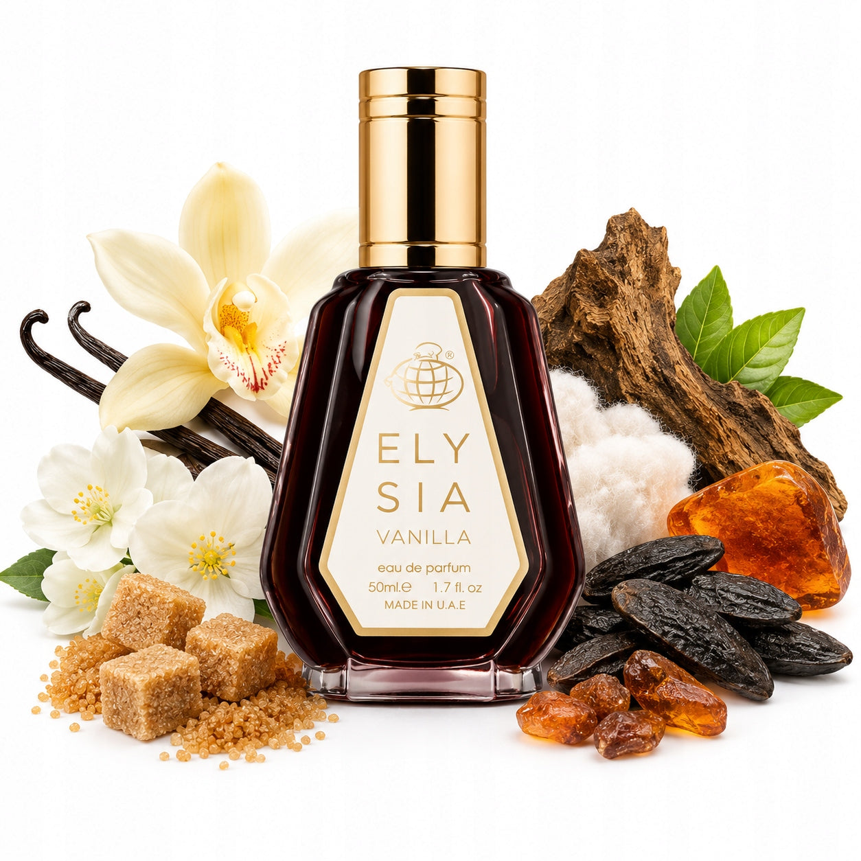 ORIGINAL Arab Perfume Fragrance World ELYSIA VANILLA 50ml+FREEBIE!