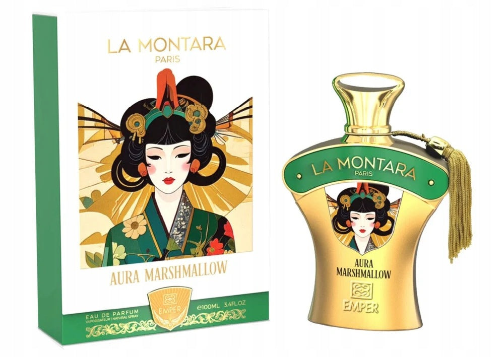 ORIGINAL Arabic Emper LA MONTARA PARIS AURA MARSHMALLOW 100ml EDP Packaging status original