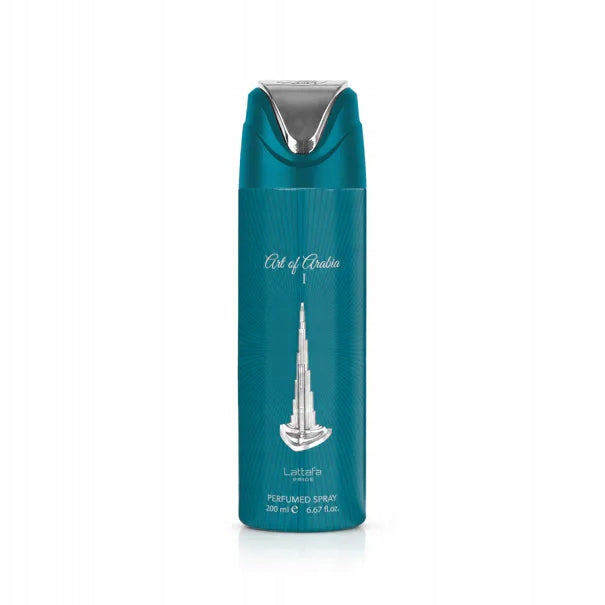 ORIGINAL Arabic Lattafa ART of ARABIA I 200ml DEO Perf.+FREEBIE! Packaging status original