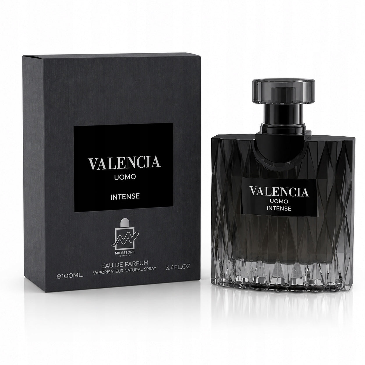ORIGINAL Arabic Perfume Milestone VALENCIA Man Intense 100ml EDP+FREEBIE Packaging status original