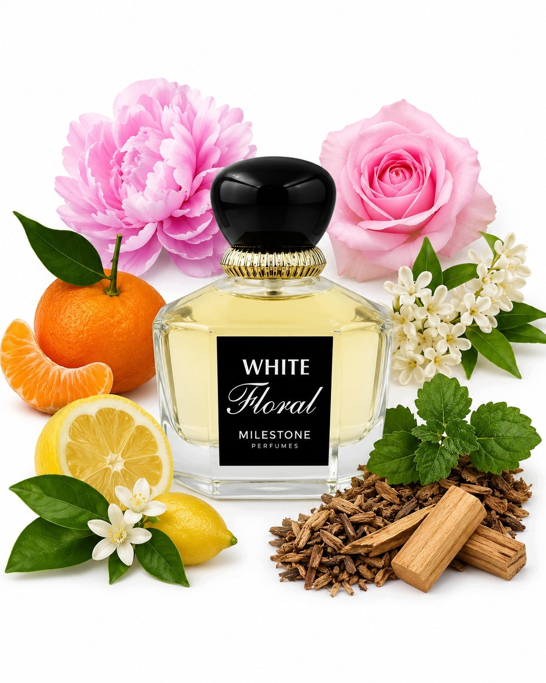ORIGINAL Arabic Perfume Milestone WHITE FLORAL 100ml EDP+FREEBIE!