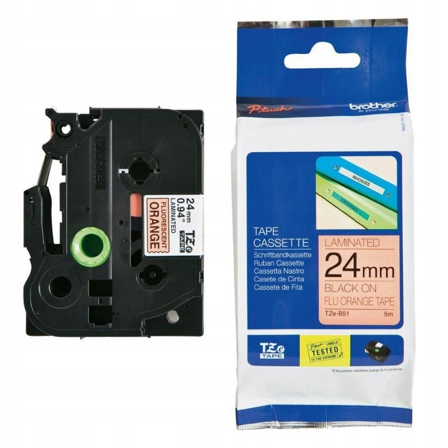 ORIGINAL BROTHER TZeB51 TZe-B51 24mm 5M