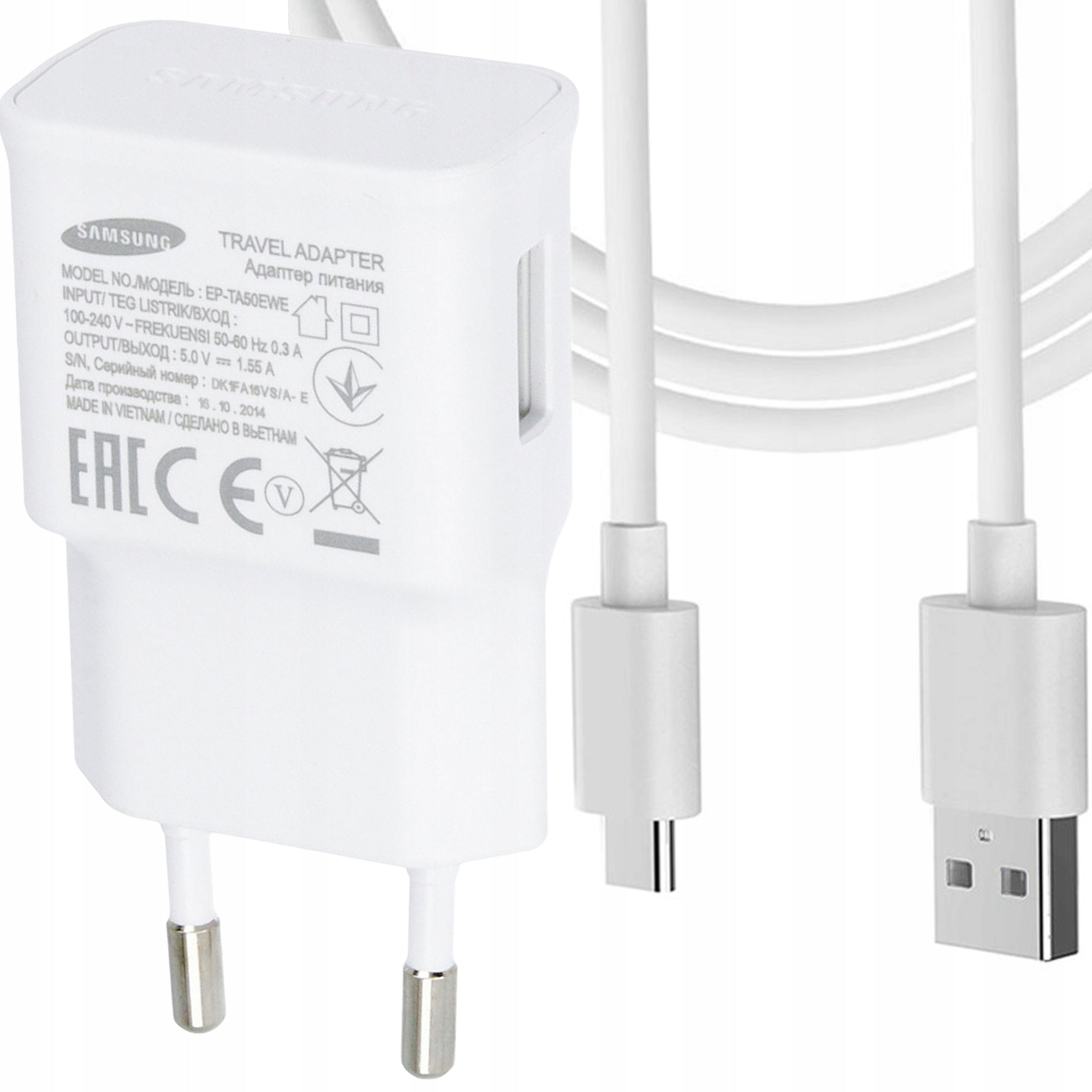 ORIGINAL CHARGER SAMSUNG USB - USB C FAST CHARGE TYPE C + CABLE