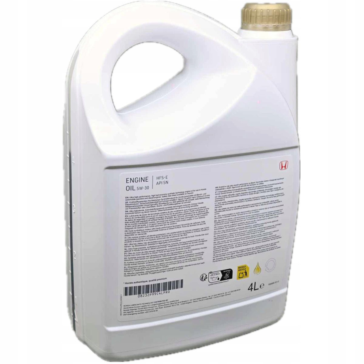 ORIGINAL ENGINE OIL OE HONDA HFS-E 5W30 4L | CIVIC | ACCORD | CR-V Packaging status original