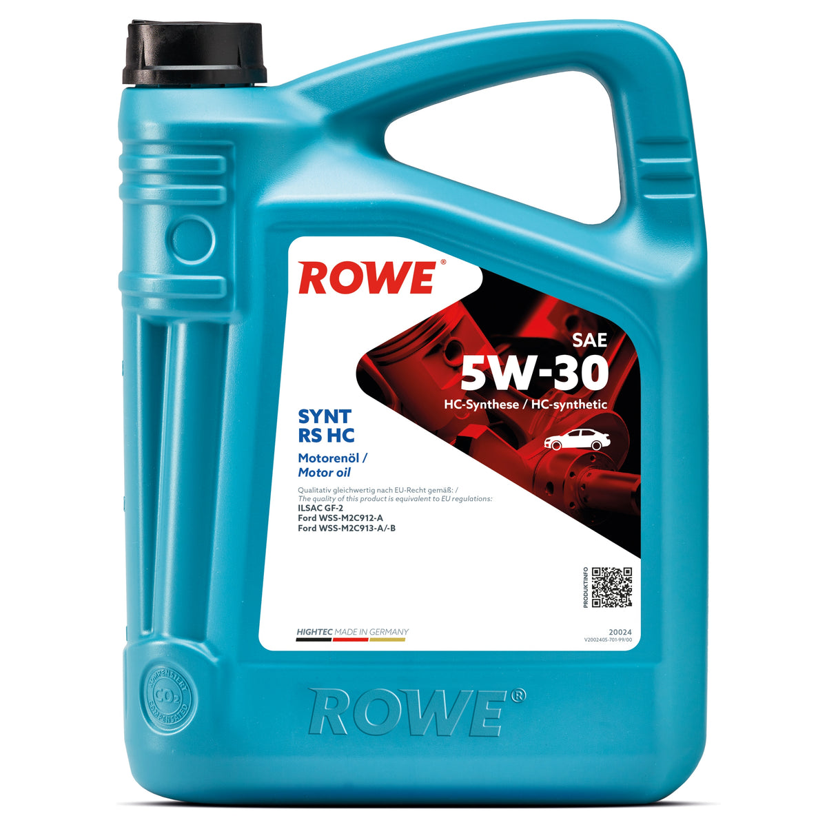 ORIGINAL German ROWE 5W30 SYNT RS SAE HC 5L GERMANY 20024-0050-99