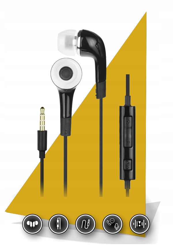 ORIGINAL IN-EAR HEADPHONES SAMSUNG EHS64 3.5mm PHONE TABLET LAPTOP Manufacturer code EHS64AVFBE