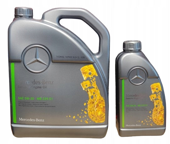 ORIGINAL OIL MERCEDES 5W30 MB 229.51 6L Manufacturer code 0009899701AAA4
