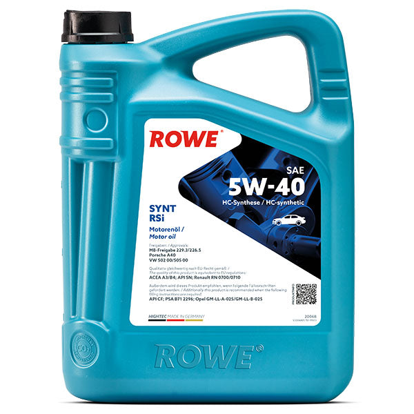 ORIGINAL OIL ROWE 5W40 SYNT RSI 4L GERMANY 20068-0040-99