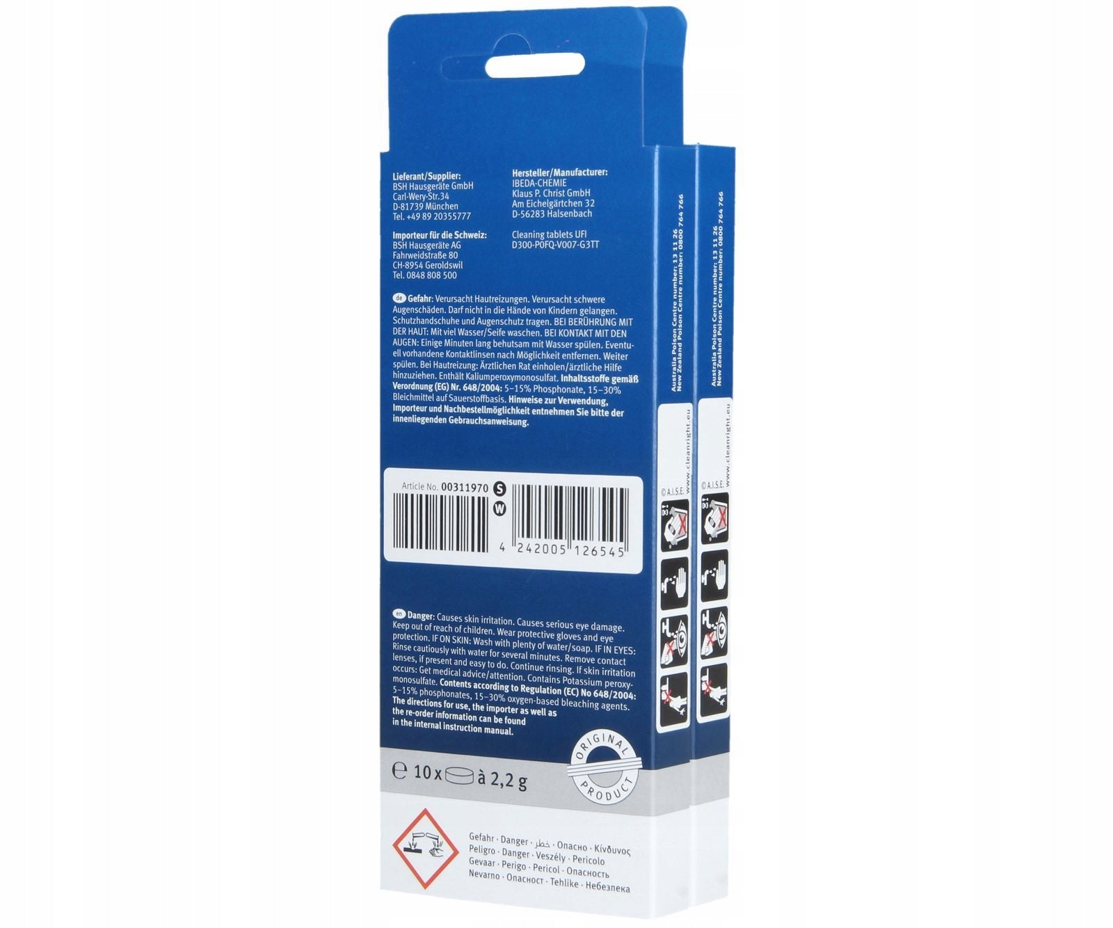 ORIGINAL SIEMENS machine cleaning TABLETS Manufacturer code KL641U2R99