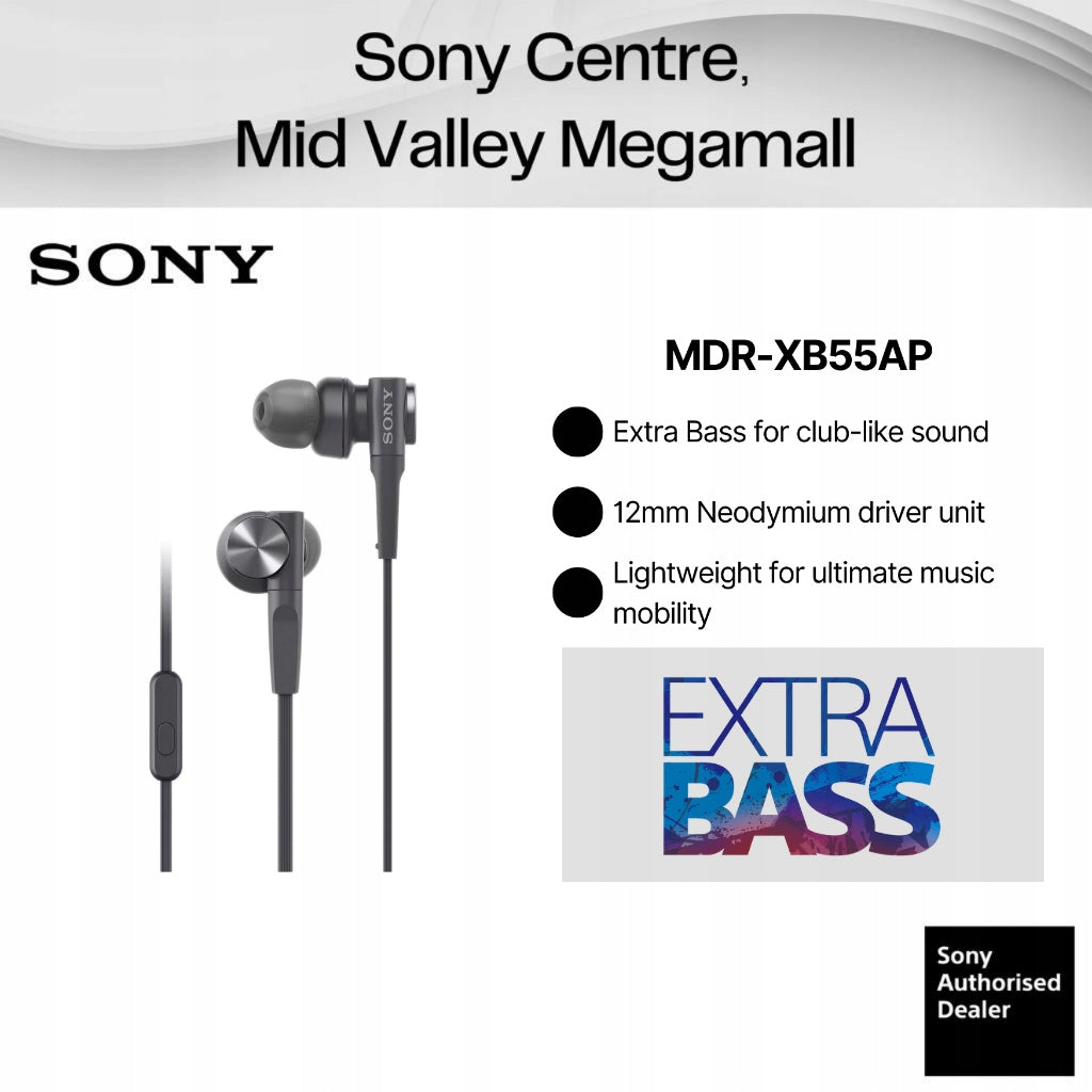 ORIGINAL SONY MDR-XB55AP EXTRA BASS WIRED HEADPHONES White Model other