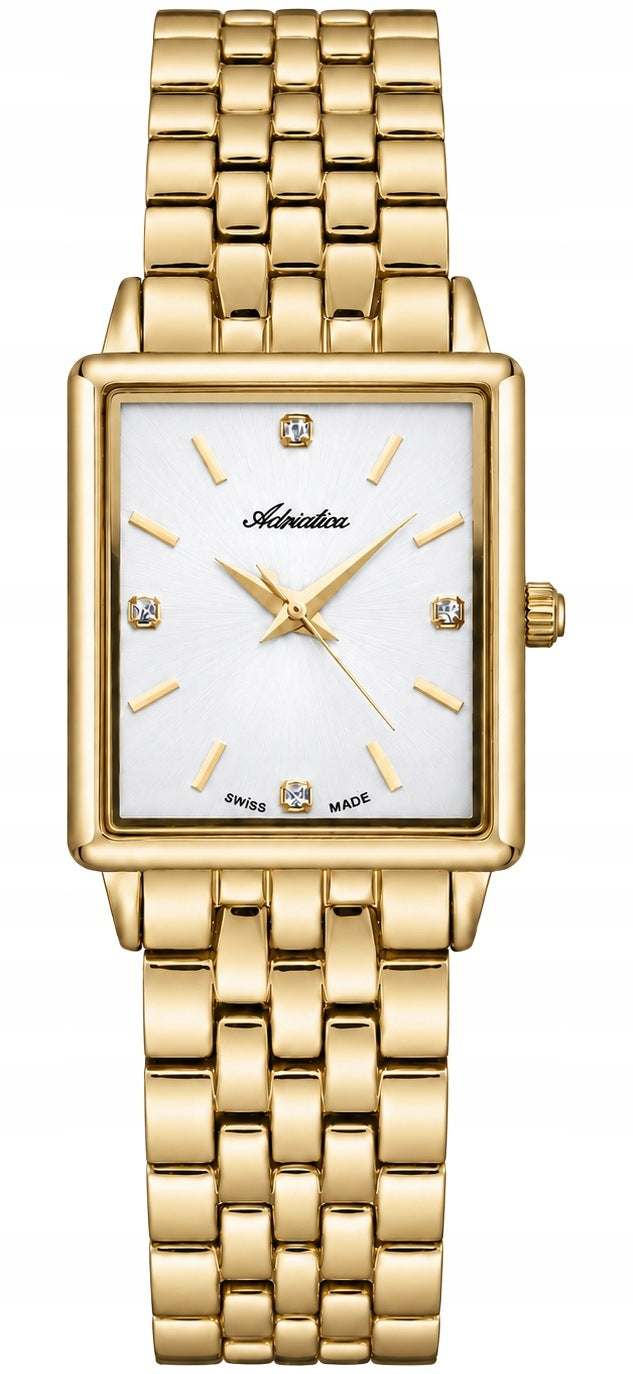 ORIGINAL WOMEN'S WATCH ADRIATICA A3850.1113Q GOLD ON BRACELET Brand Adriatica