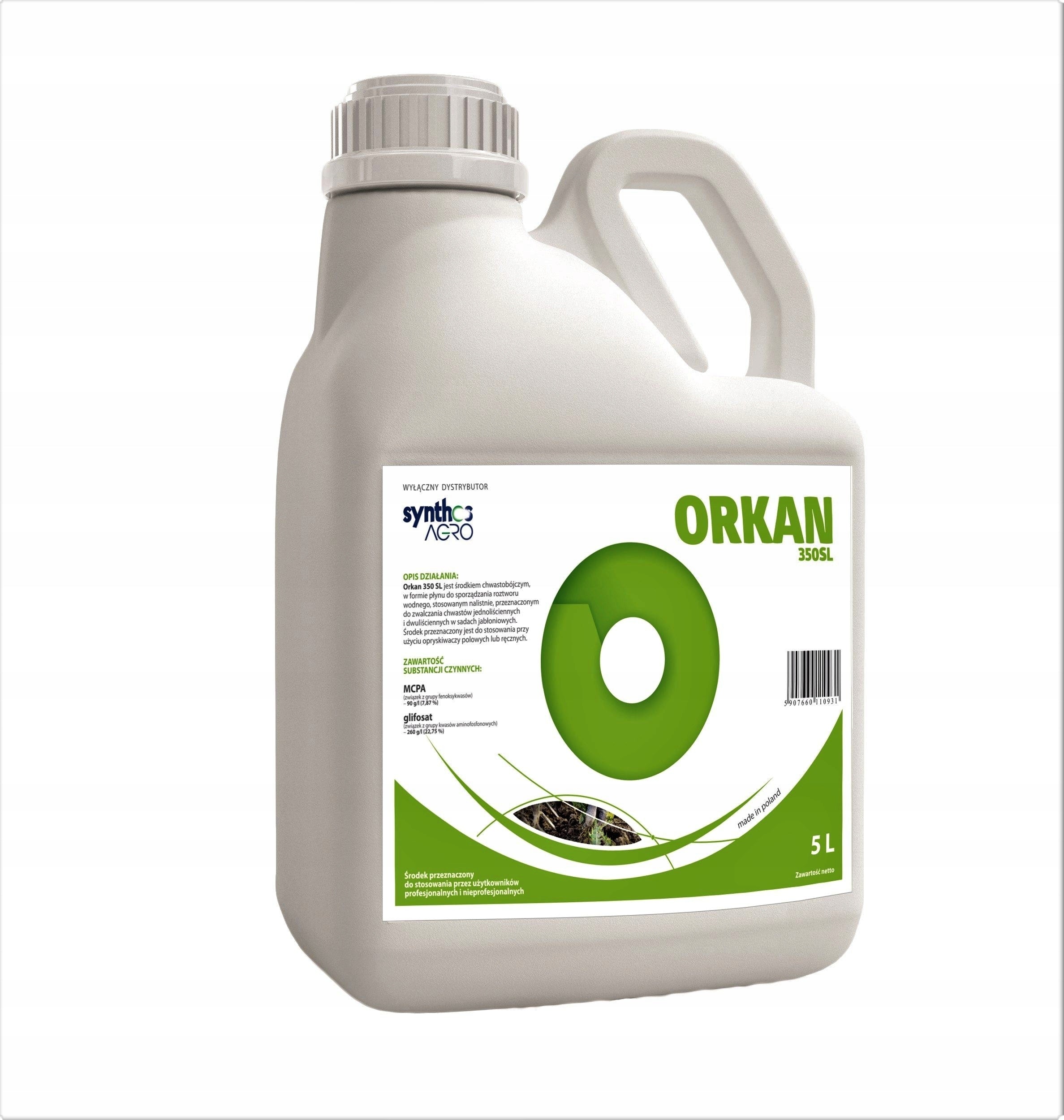 ORKAN 350 SL 5L GLYPHOSATE+ MCPA HERBICIDE REQUIRED PROFX CERTIFICATE. Manufacturer Synthos