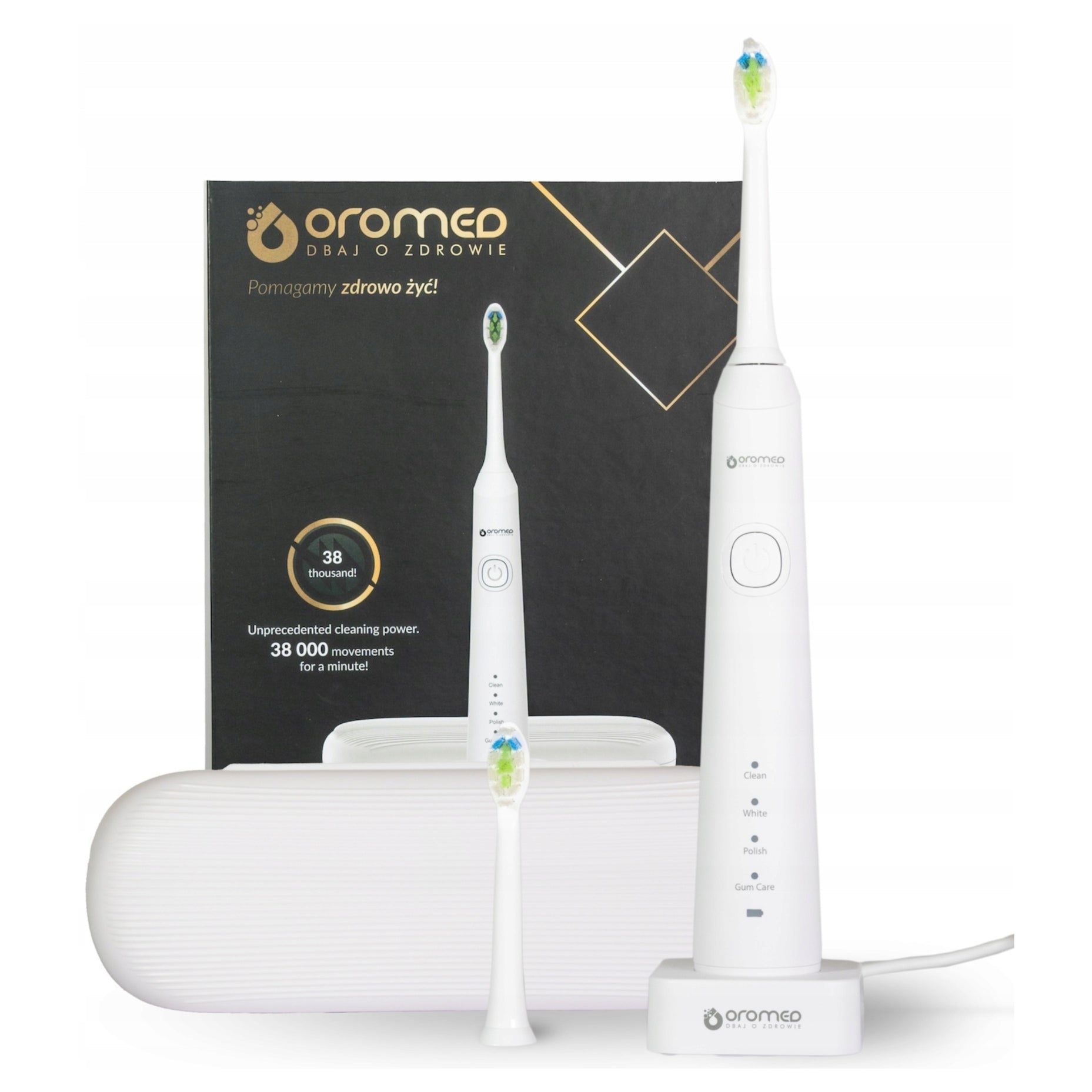 OROMED SONIC TOOTHBRUSH 4 OPERATING MODES+ETUI INDUCTION TIP