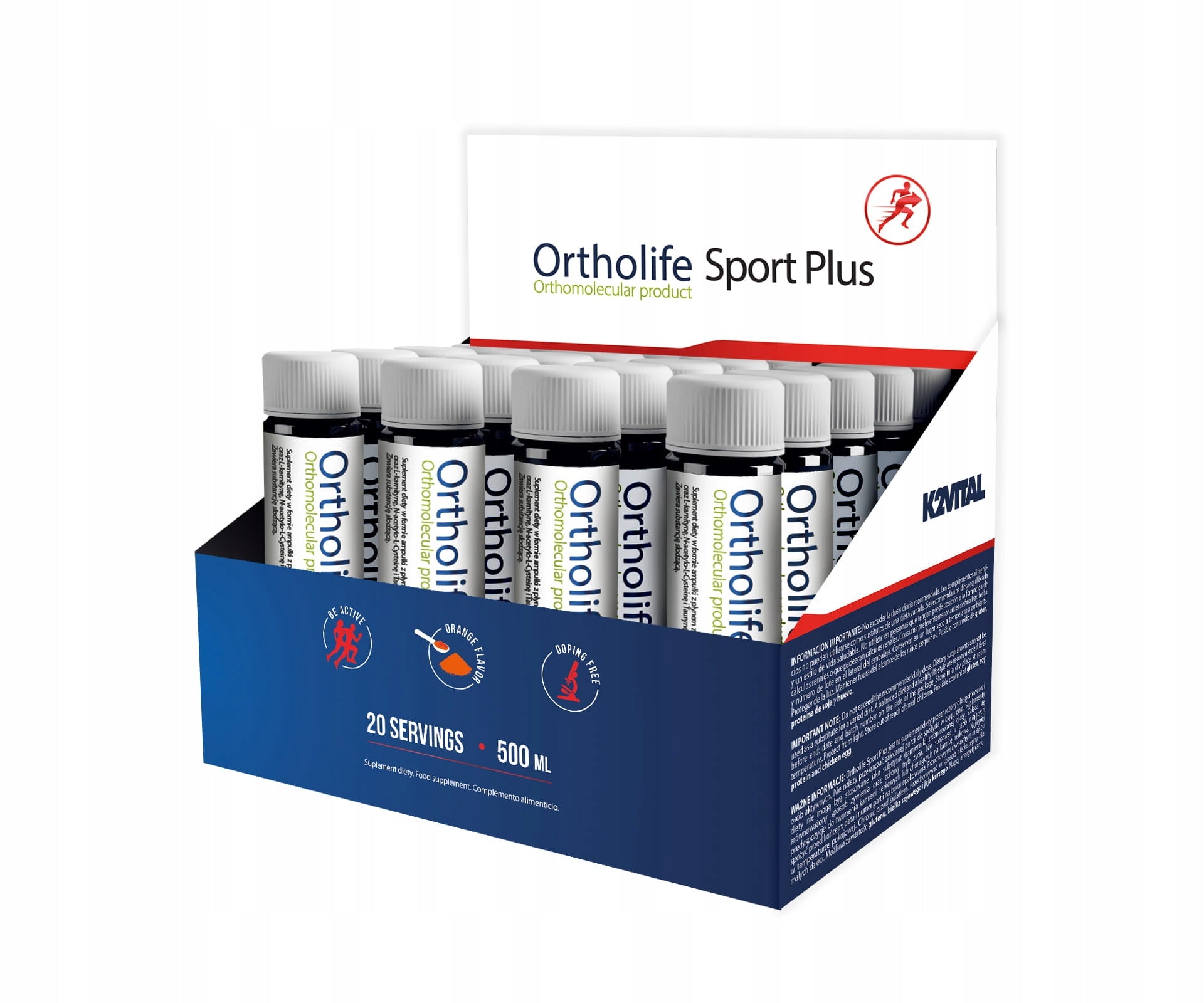 ORTHOLIFE SPORT 20 AMPOULES REGENERATION PHYSICAL PERFORMANCE STRENGTH ENDURANCE Packaging status original